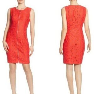 Tahari || Red Lace Shift Dress Size 4